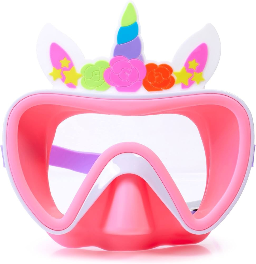 Unicorn Swim Goggle Mask for Kids 3+ by Aqua2ude - Anti Fog, No Leak, Non Slip, Shatter Proof - A... | Amazon (US)