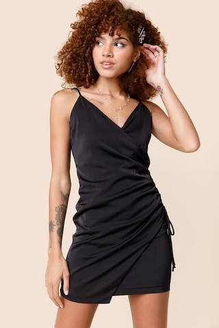 Noah Surplice Ruched Side Sheath Dress | Francesca's