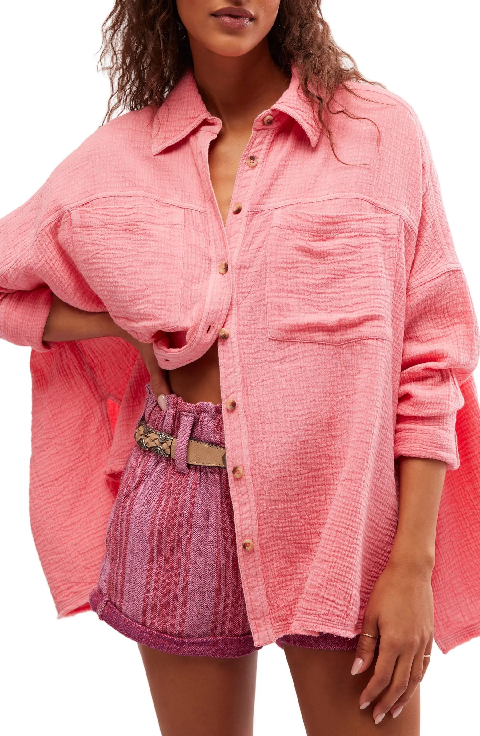 Cardiff Cotton Gauze Button-Up Shirt | Nordstrom