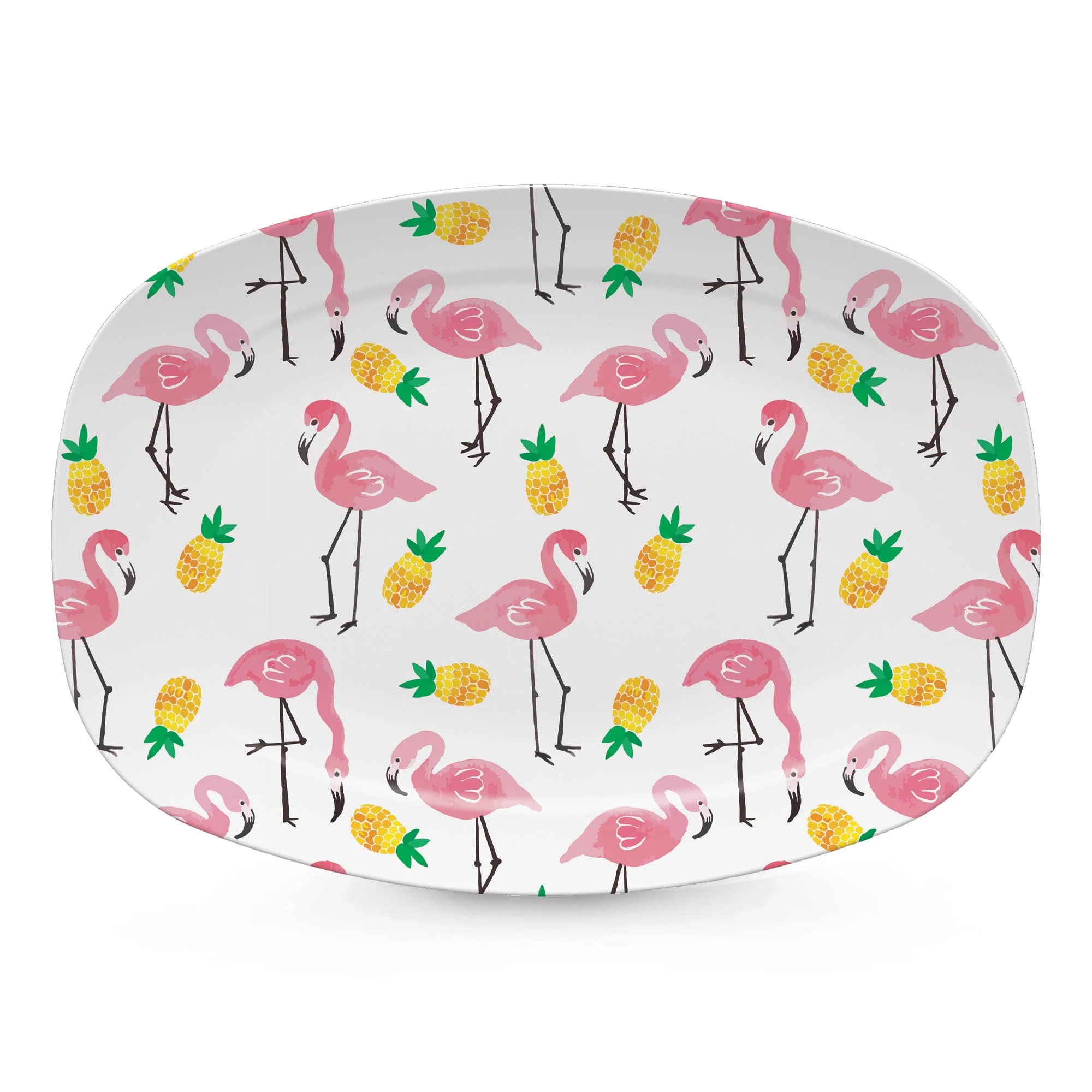 Flamingos and Pineapples Platter | Mariposa