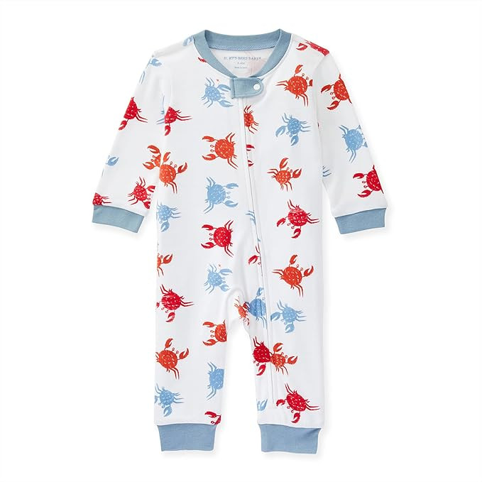 Burt's Bees Baby Baby Boys' Sleep and Play Pjs, 100% Organic Cotton One-Piece Romper Jumpsuit Zip... | Amazon (US)