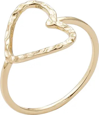 Hammered Open Heart Ring | Nordstrom Rack