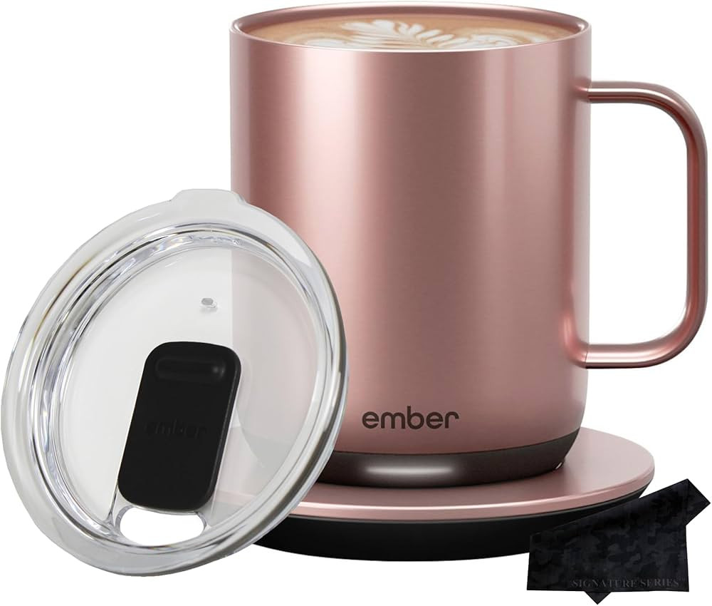 Ember Temperature Control Smart Mug 2, 10 oz, Rose Gold | 1.5-hr Battery Life | App Controlled He... | Amazon (US)