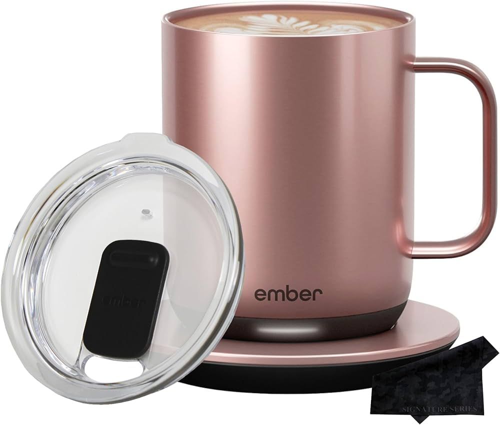 Ember Temperature Control Smart Mug 2, 10 oz, Rose Gold | 1.5-hr Battery Life | App Controlled He... | Amazon (US)
