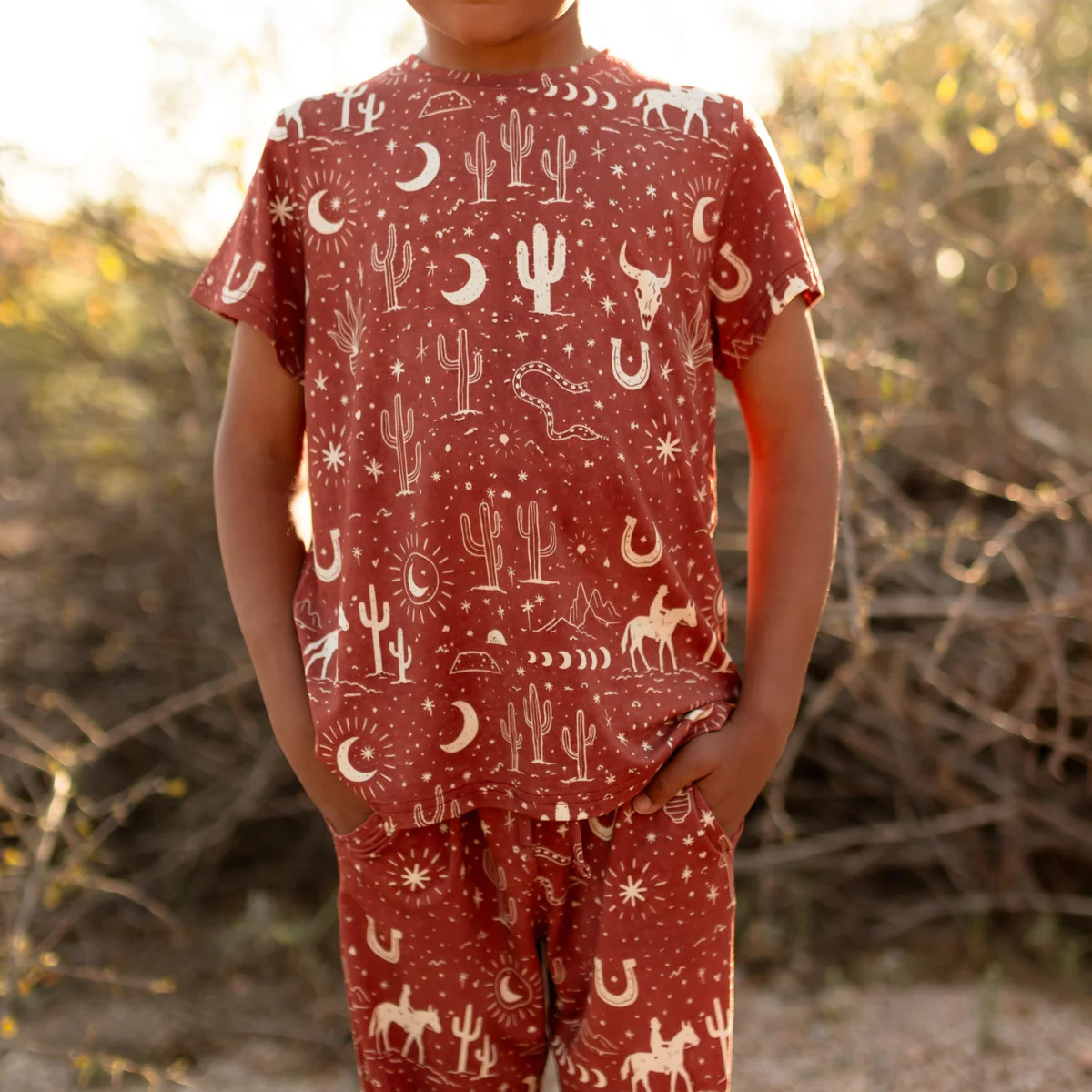 Youth Jogger Set In Western Desert | Silks Design