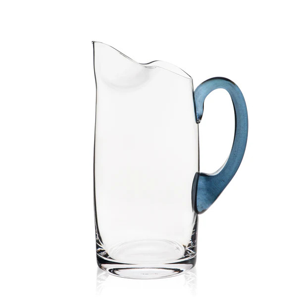 Les Nuages Blue Handle Small Pitcher | Caskata