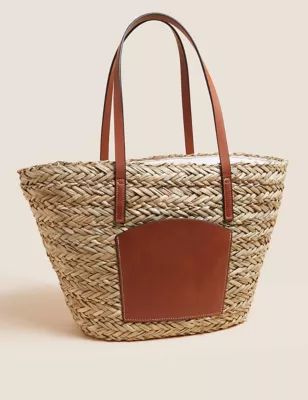 Straw Tote Bag | M&S Collection | M&S | Marks & Spencer (UK)