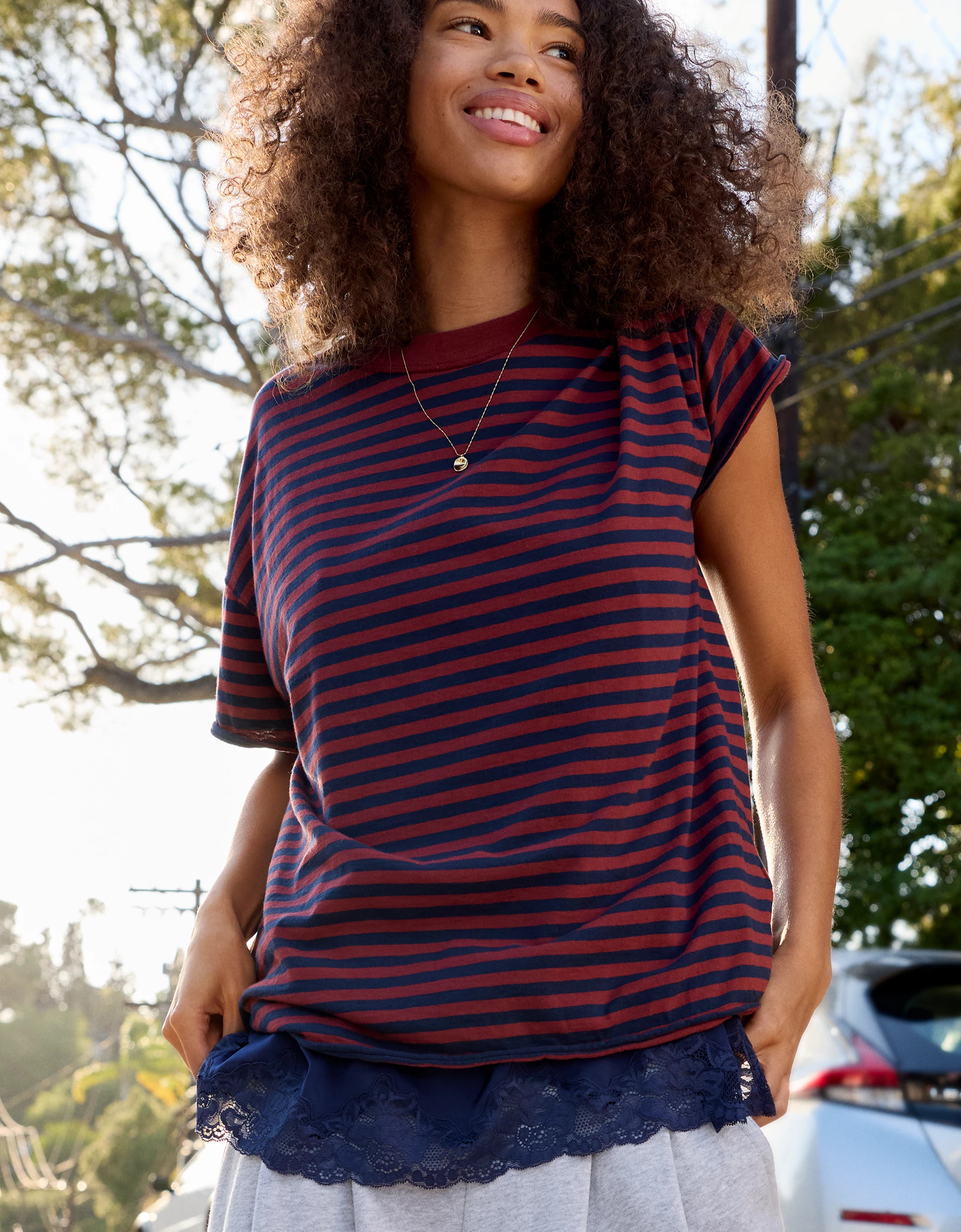 Aerie Oversized Crew Boyfriend T-Shirt | American Eagle Outfitters (US & CA)