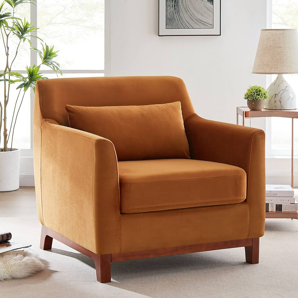 VANOMi Extra Deep Accent Chair, Fabric Upholstered Comfy Reading Armchair for Living Room, Bedroo... | Amazon (US)