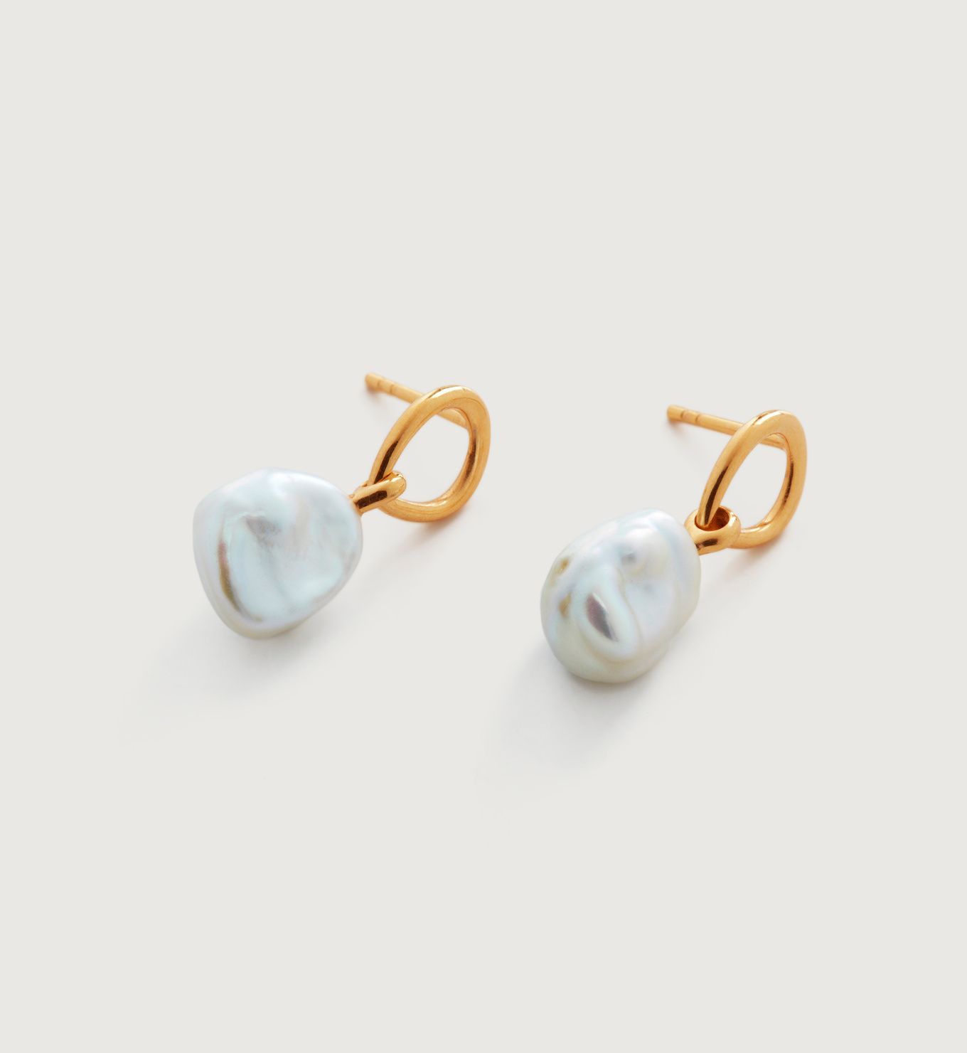 Nura Keshi Pearl Drop Earrings | Monica Vinader (US)