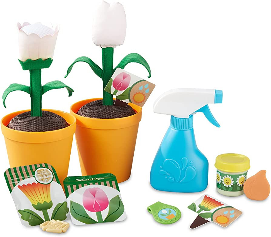 Melissa & Doug Let’s Explore Flower Gardening Play Set with Color-Changing Flowers (16 Pieces) | Amazon (US)