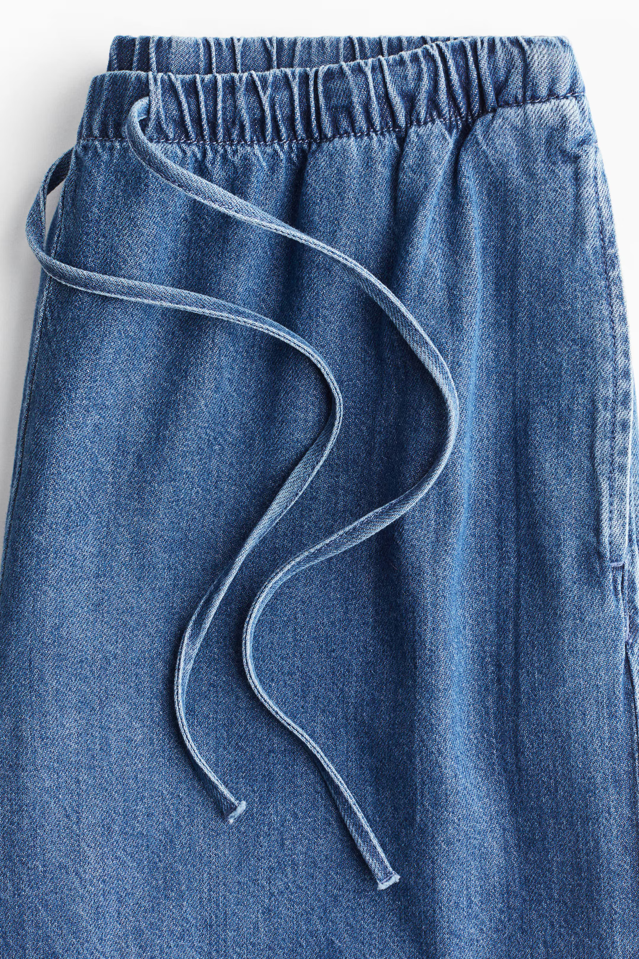 Feather Soft Denim drawstring trousers | H&M (UK, MY, IN, SG, PH, TW, HK)
