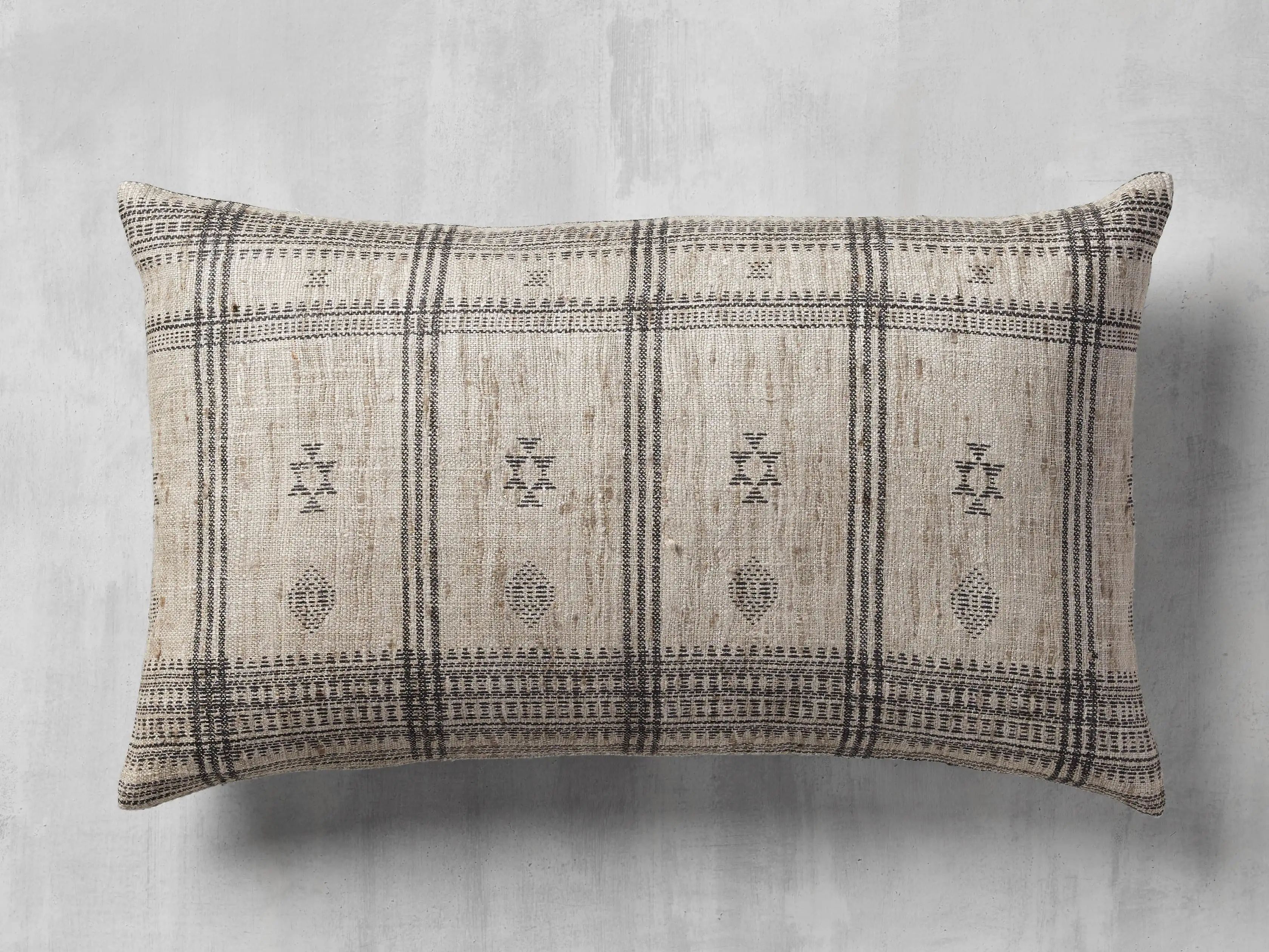 Raw Silk Garwood Lumbar Pillow Cover | Arhaus