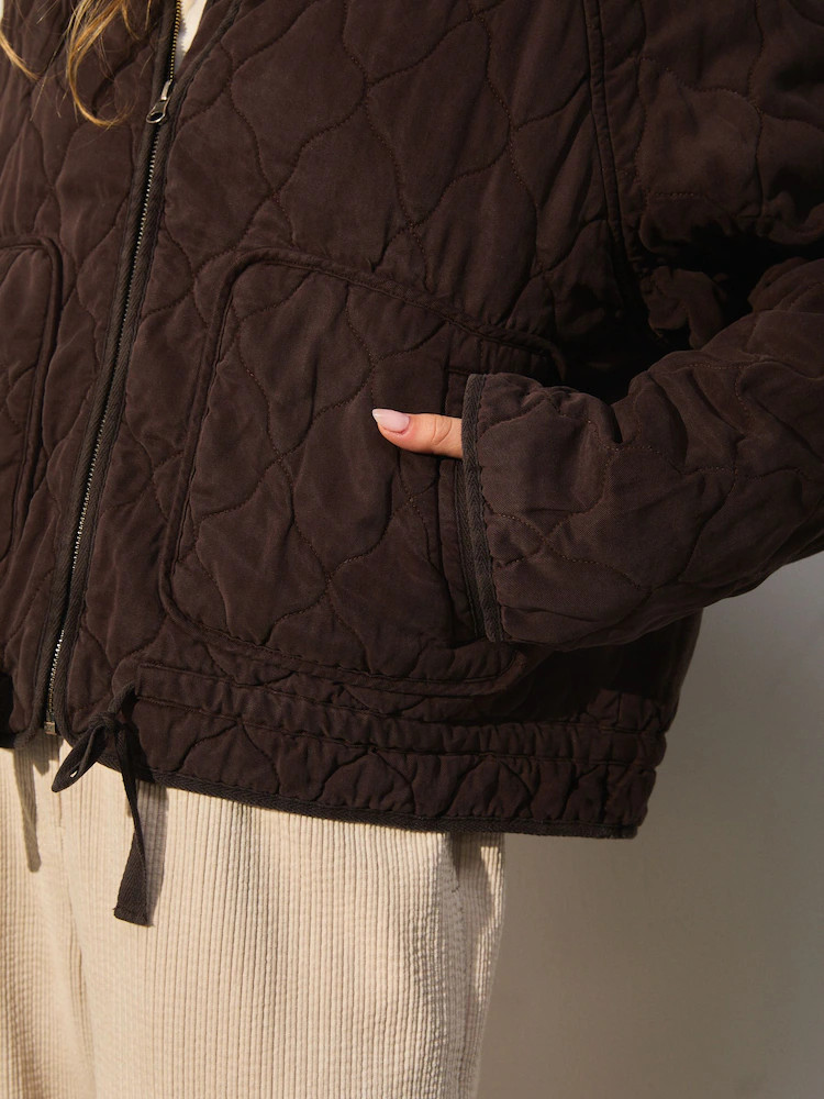 Buy Chocolate Brown Quilted Jacket from Next USA | Next US