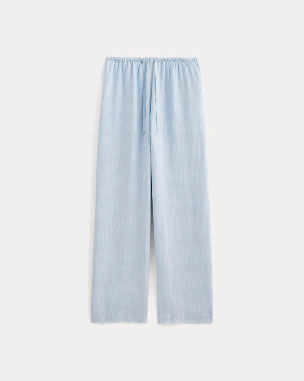 The Drawstring Pant in Linen | Sky Blue / White | Everlane