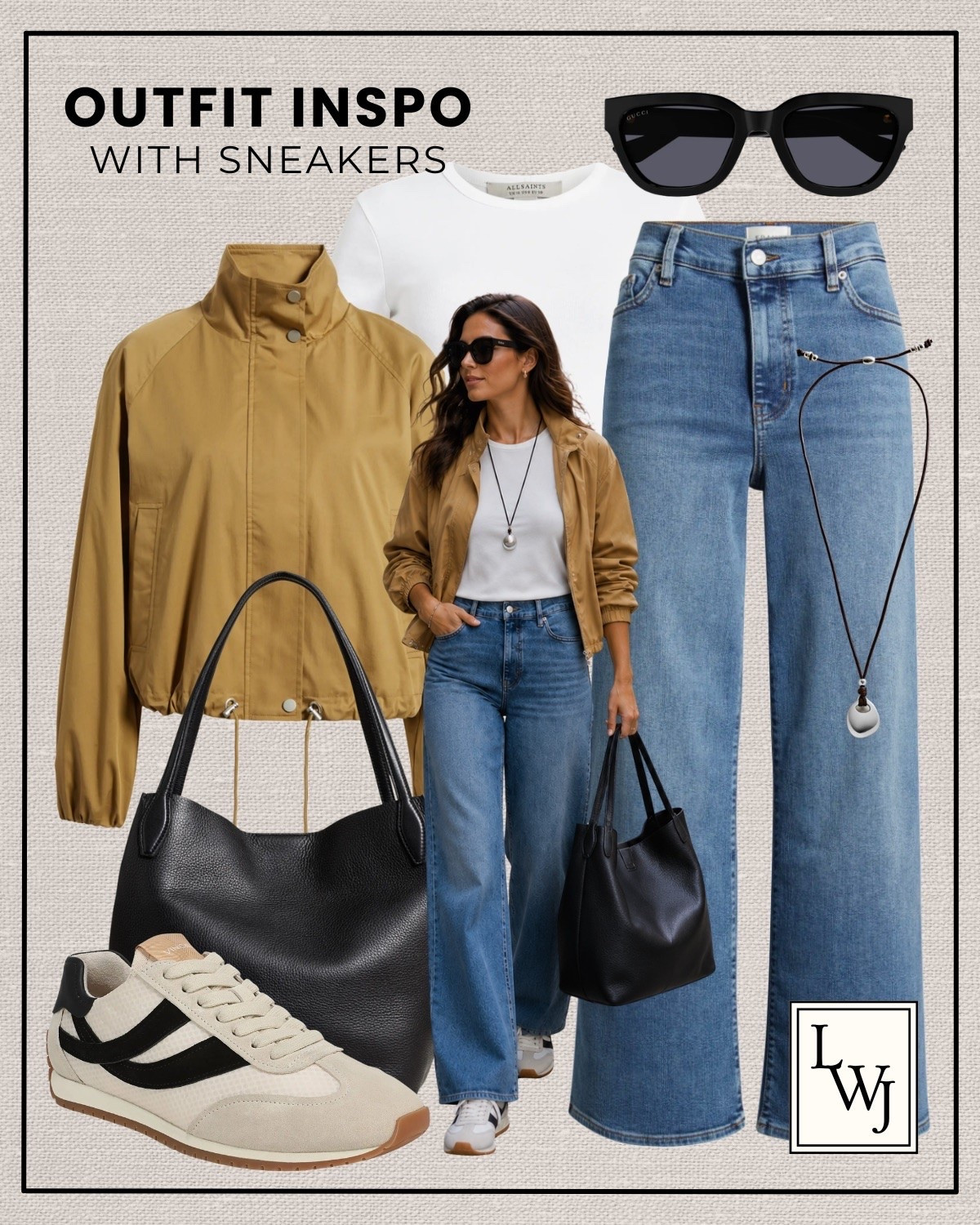 Outfit inspo with sneakers 

Casual style / elevated style / wide leg jeans / Vince sneakers / rails jacket / fall jacket / all saints tee / Madewell tote / nsale / Nordstrom anniversary sale

#LTKootd #LTKSaleAlert