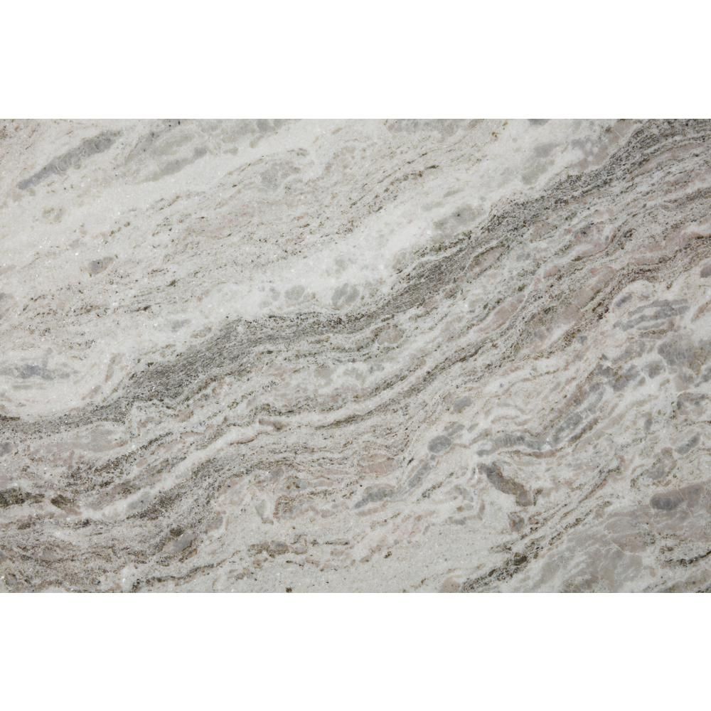 3 in. x 3 in. Marble Countertop Sample in Fantasy Brown Satin | The Home Depot
