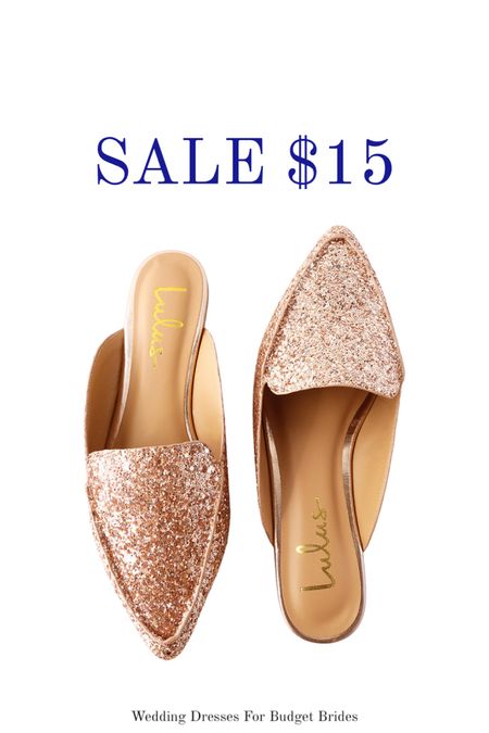 Lulus popular rose gold glitter loafer slides on sale for $15, was $29.

Bride to be.

#LTKsalealert #LTKwedding #LTKshoecrush