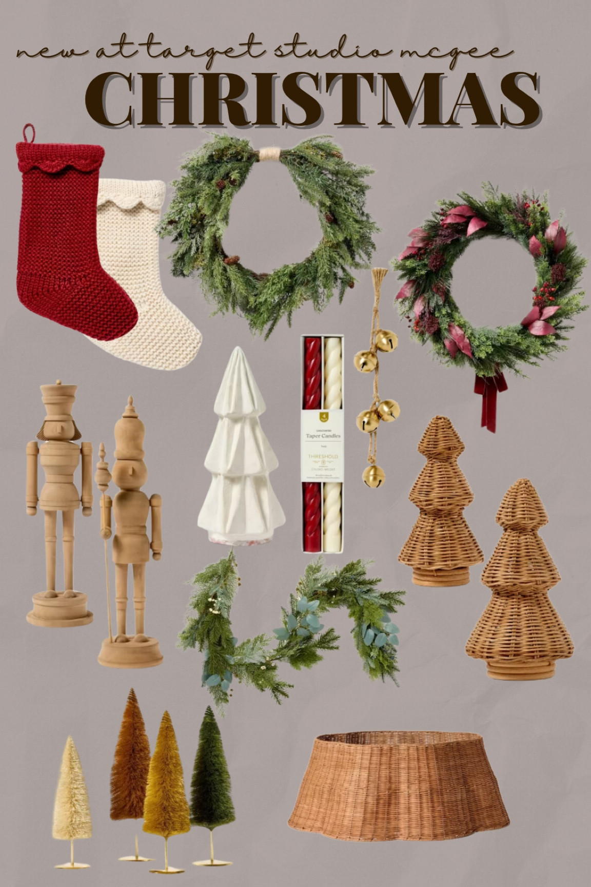 New at target studio McGee Christmas - available today 10/7
Christmas decor, Christmas home, Christmas tree, Christmas garland, Christmas wreath, nutcracker, Christmas stocking, bottle brush trees 

#LTKSeasonal #LTKHome #LTKHoliday