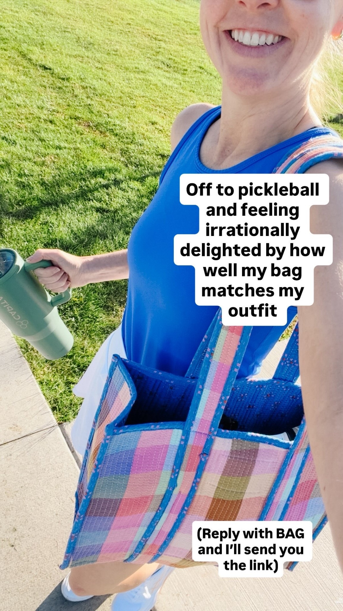 Off to pickleball and feeling irrationally delighted by how well my bag matches my outfit!

#LTKActive #LTKOver40