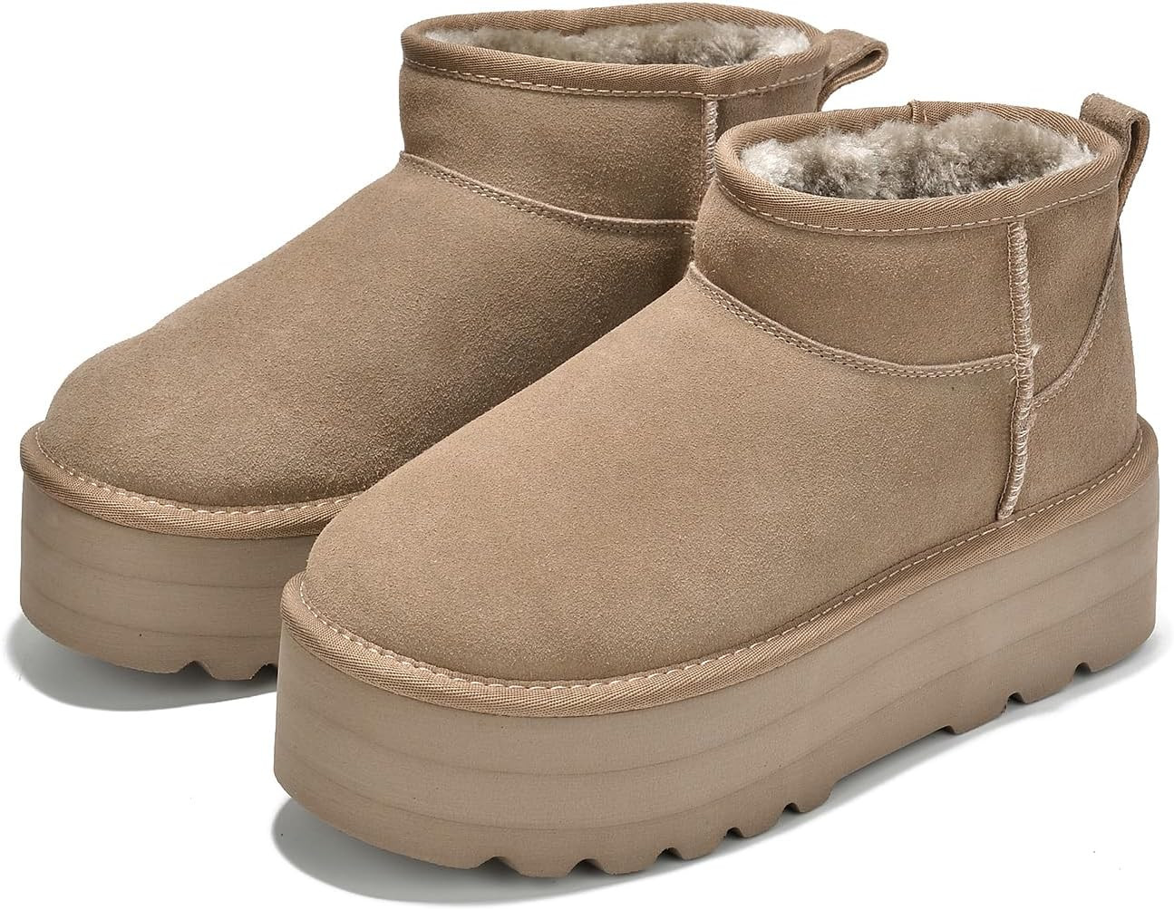 Project Cloud 100% Genuine Leather Ankle Boots for Women Platform Boots | Amazon (US)
