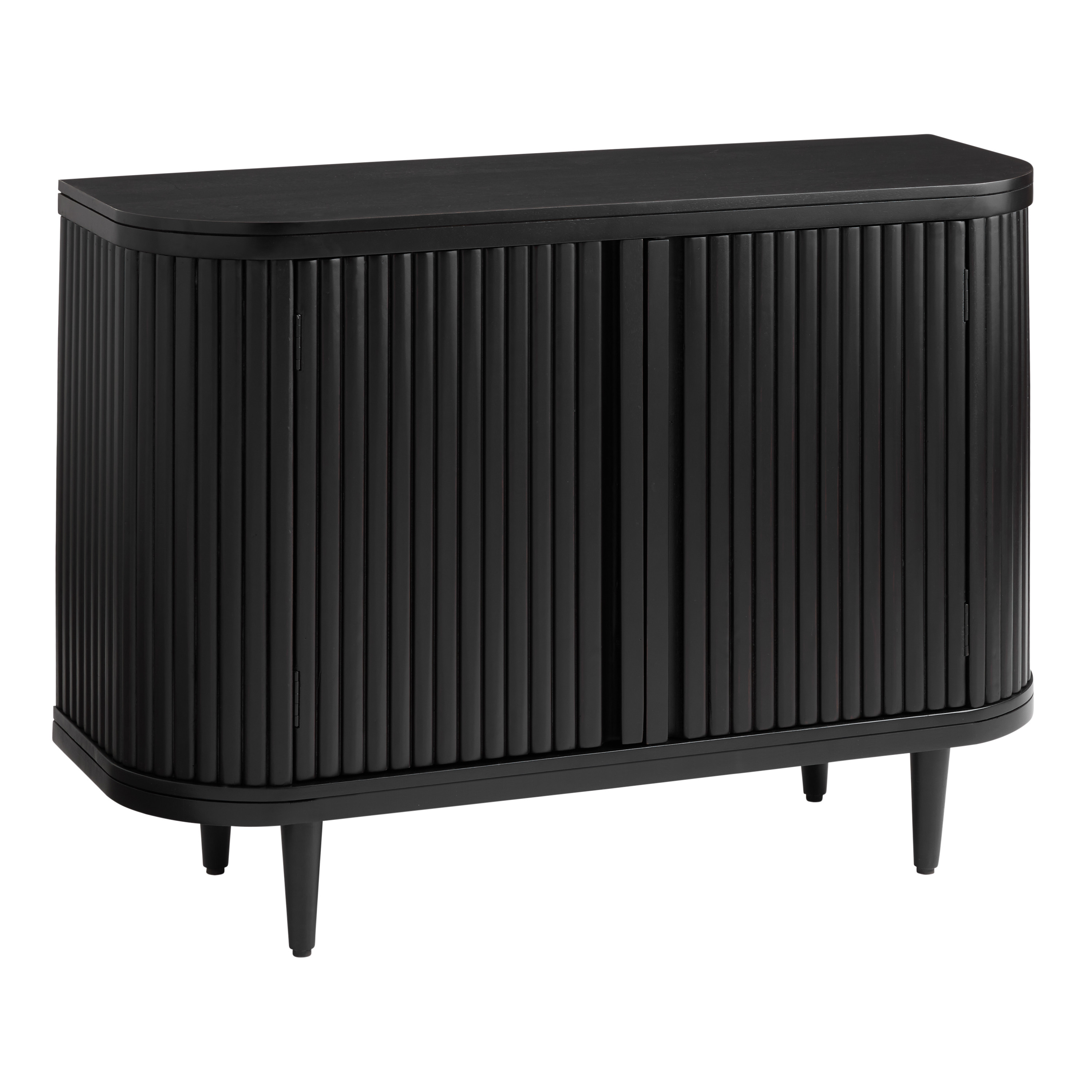 Hensley Fluted Wood Media Stand | World Market