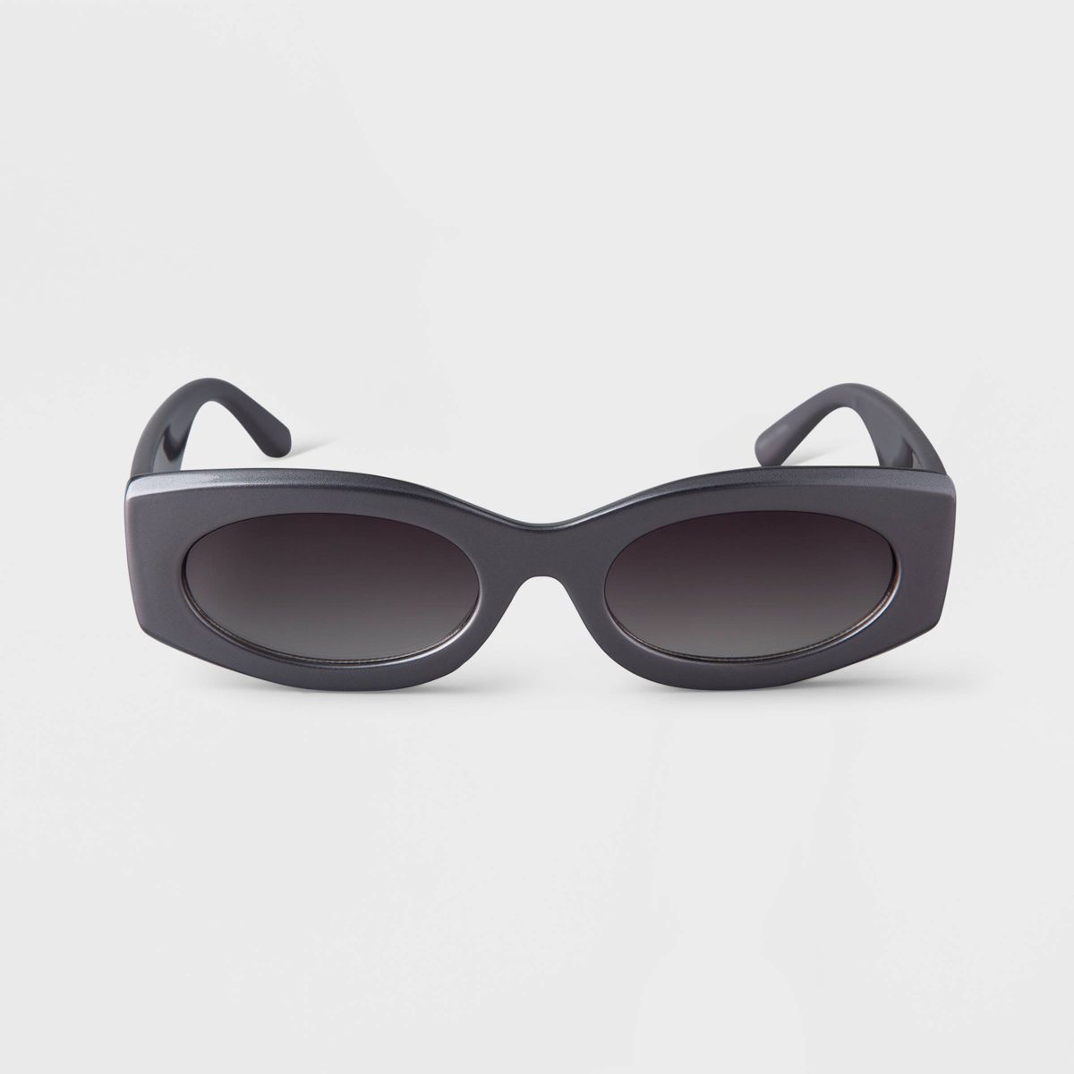 Women's Angular Oval Sunglasses - A New Day™ Silver | Target