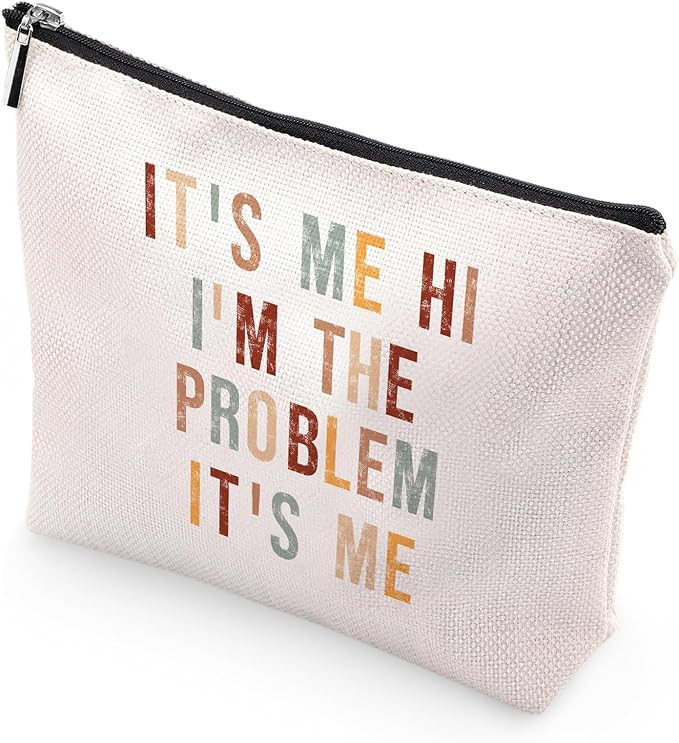 It's Me Makeup Bags - I‘m The Problem Funny Sarcastic Cosmetic Bag Waterproof Humor Cosmetic Ba... | Amazon (US)