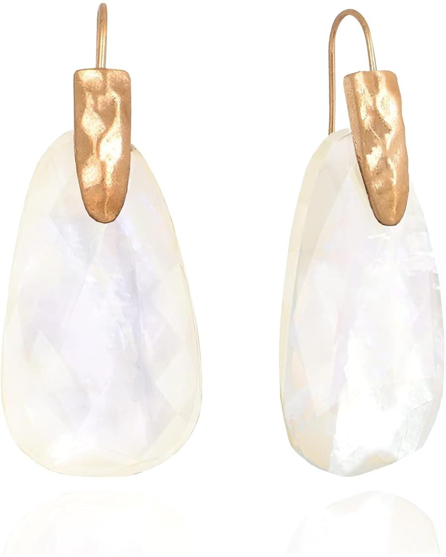 OZEL – Teardrop Earrings for Women – 14k Gold Plated – Made in KOREA - Made of Resin with M... | Amazon (US)