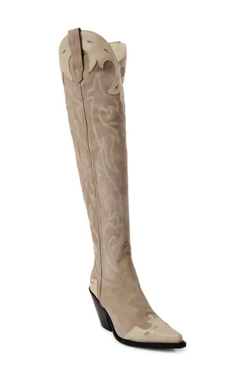 Free People Wild West Knee High Boot in Dust Bunny Suede at Nordstrom, Size 8.5 | Nordstrom