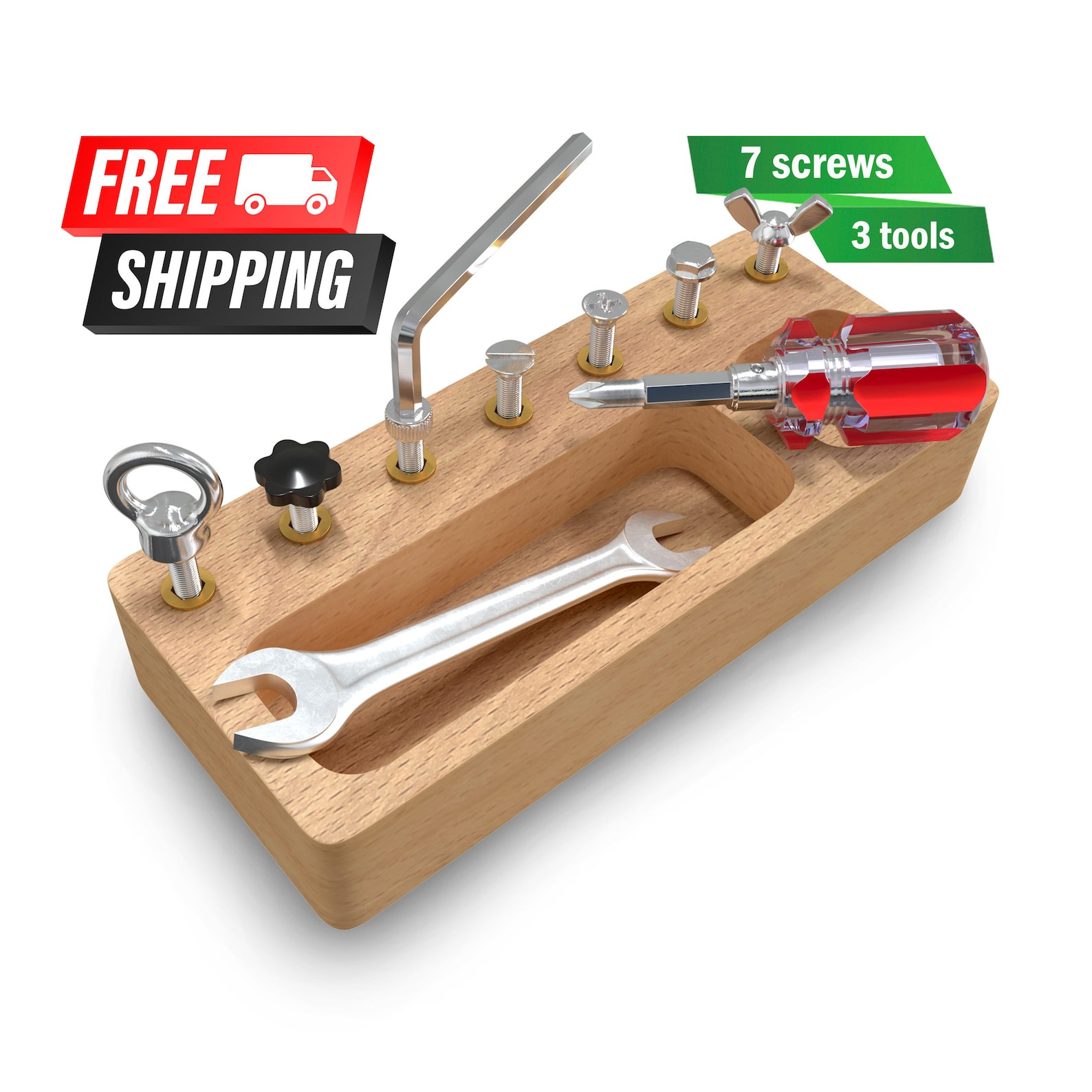 Montessori Toys Screwdriver Board Set - Wooden Montessori Toys for 3 4 5 6 Year Old Kids, Learnin... | Etsy (US)