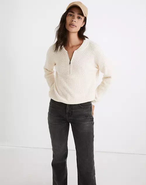 Waffle Enfield Half-Zip Sweater | Madewell