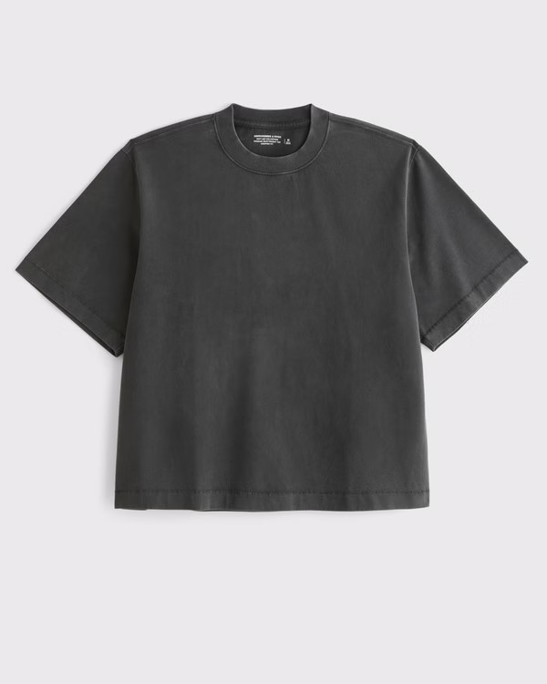 Premium Heavyweight Cropped Tee | Abercrombie & Fitch (US)