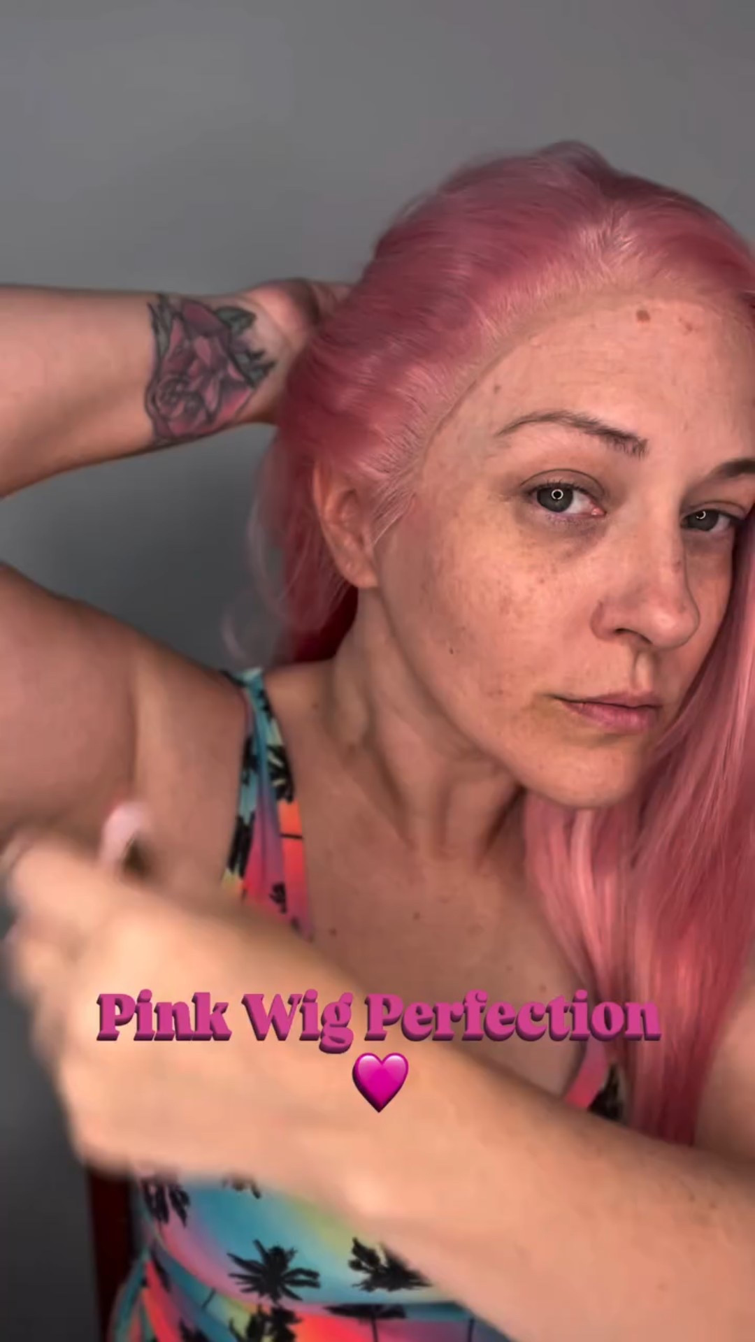 #pinkhair #wiginstall #alopecia #wiginfluencer #syntheticwigs #bald #beautyreels