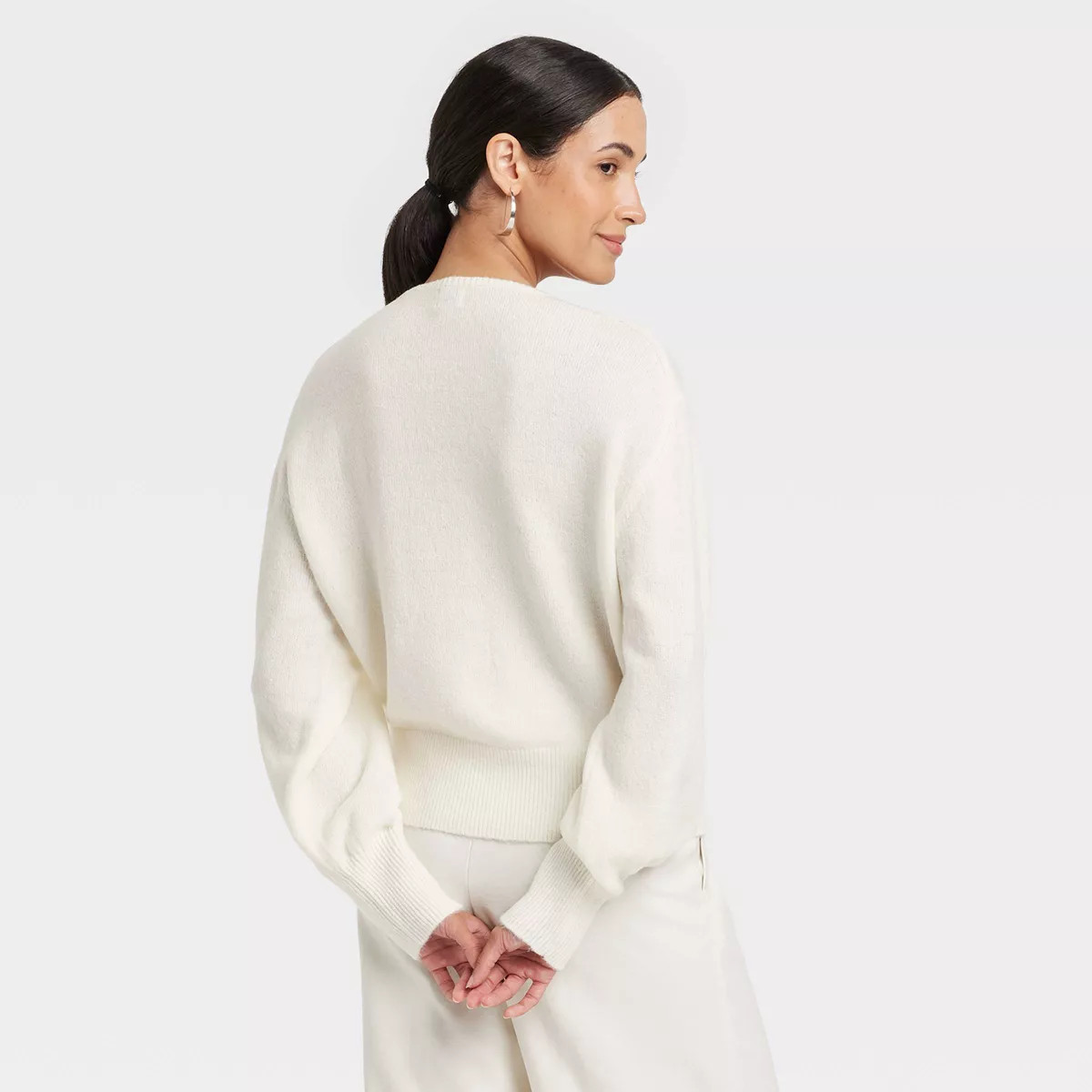 Women's Cozy Knit V-Neck Pullover Sweater - A New Day™ | Target