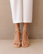 Grace Corn Ivory | Vegan strappy sandals | Alohas FR