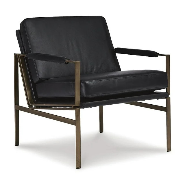 Signature Design by Ashley Contemporary Puckman Accent Chair  Black | Walmart (US)