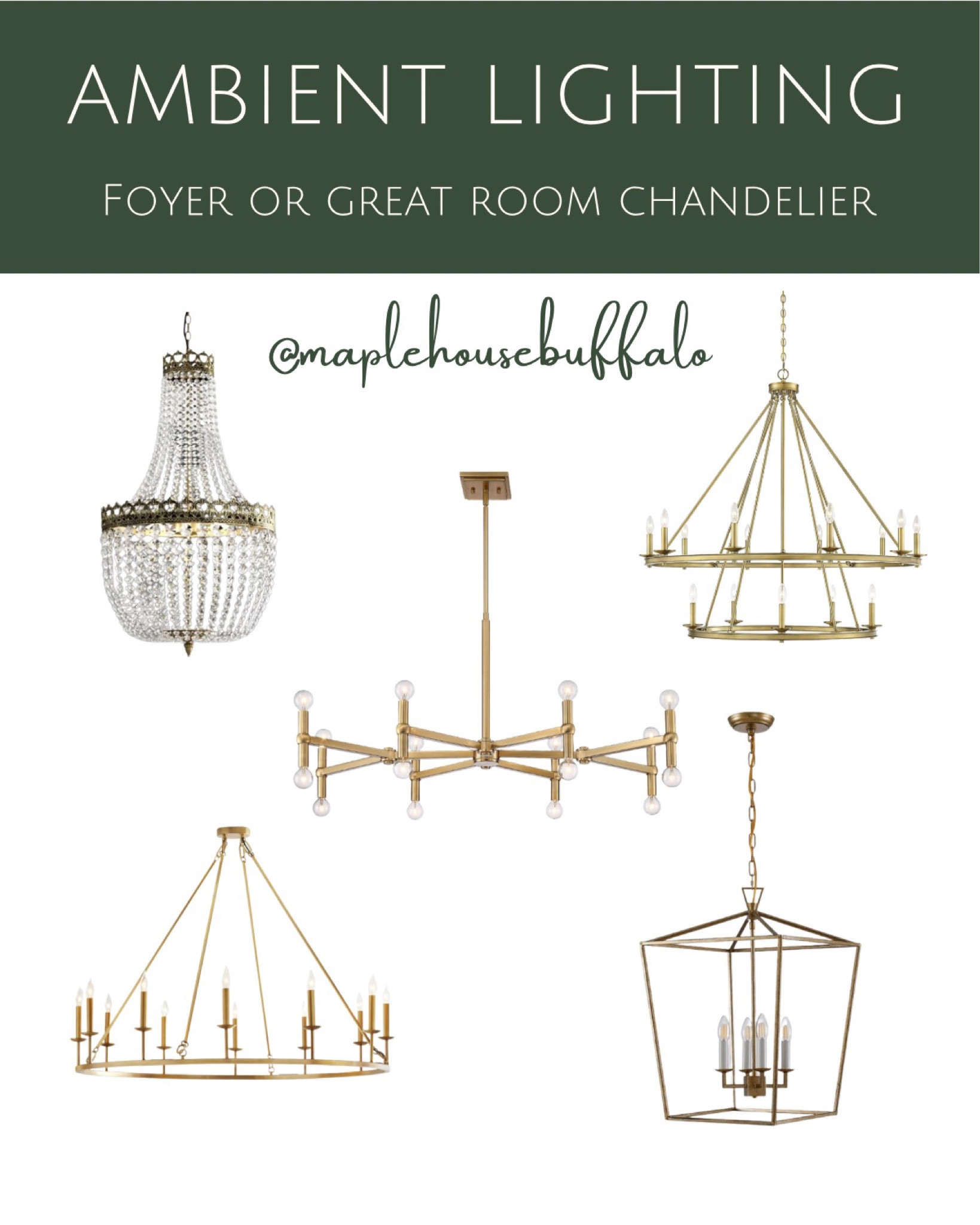 Ambient lighting - foyer or great room chandelier - large chandelier for high ceiling - entryway 

#LTKFind #LTKstyletip #LTKhome