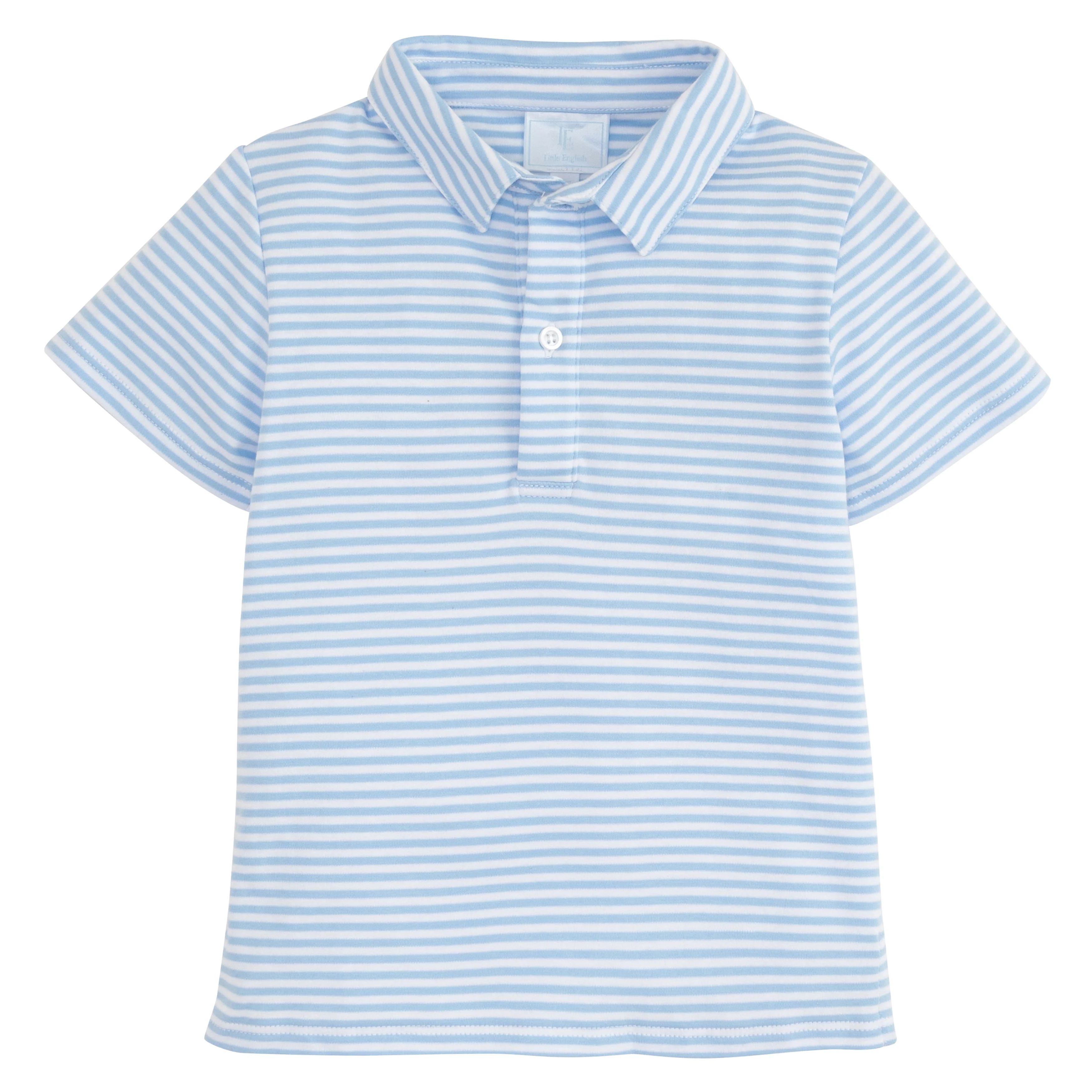 Little Boy's Blue Stripe Polo - Kids Clothes | Little English
