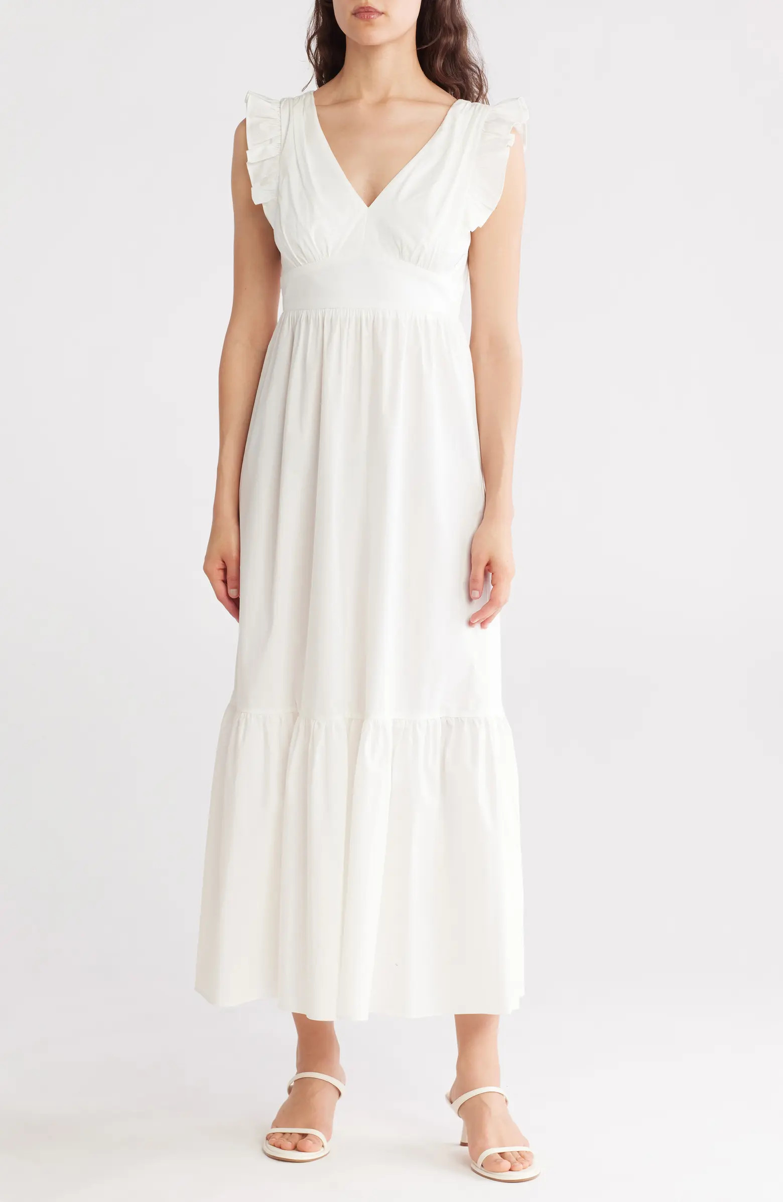 Maggy London V-Neck Sleeveless Solid Maxi Dress | Nordstromrack | Nordstrom Rack