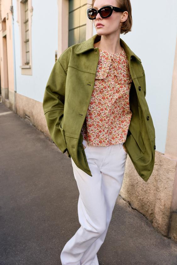 FAUX SUEDE COAT | Zara US