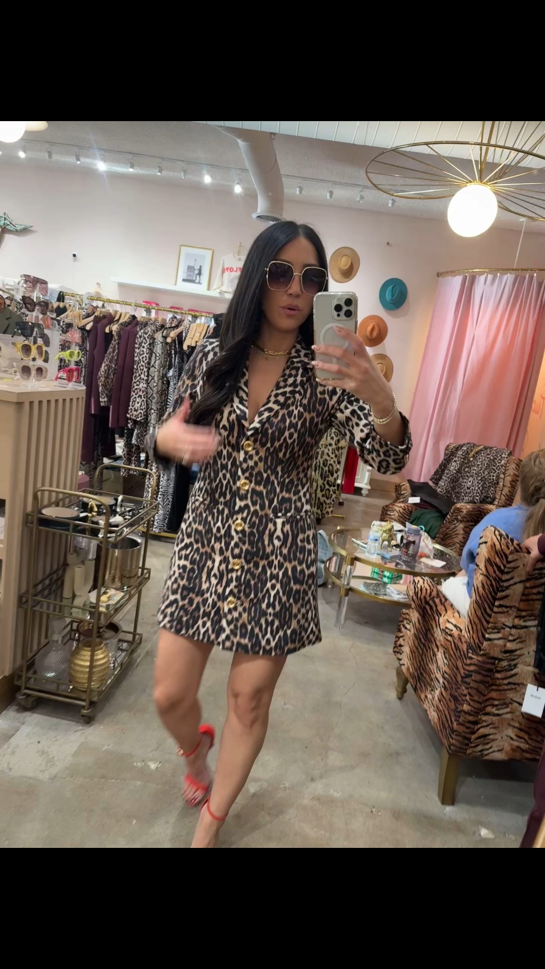 This dress!! I’m obsessed! The fabric is soft and comfortable, the length is perfect, not too short not too long, I’m 5’5 for reference and currently weigh around 135, this is a size small. The gold buttons are everything, really elevates the look!! 

#LTKootd #LTKHoliday #LTKOver40