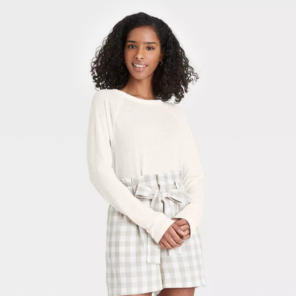 Women's Long Sleeve Linen T-Shirt - A New Day™ | Target