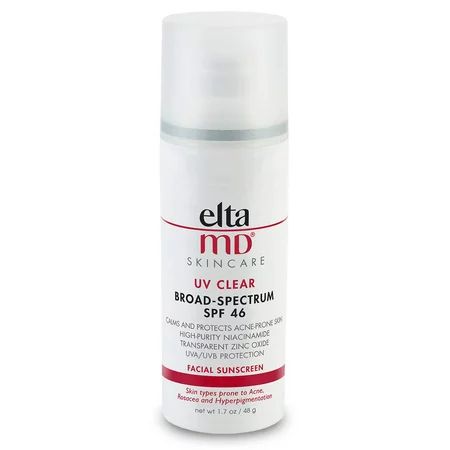 EltaMD UV Clear Facial Sunscreen Broad-Spectrum SPF 46 for Sensitive or Acne-Prone Skin Oil-free Der | Walmart (US)