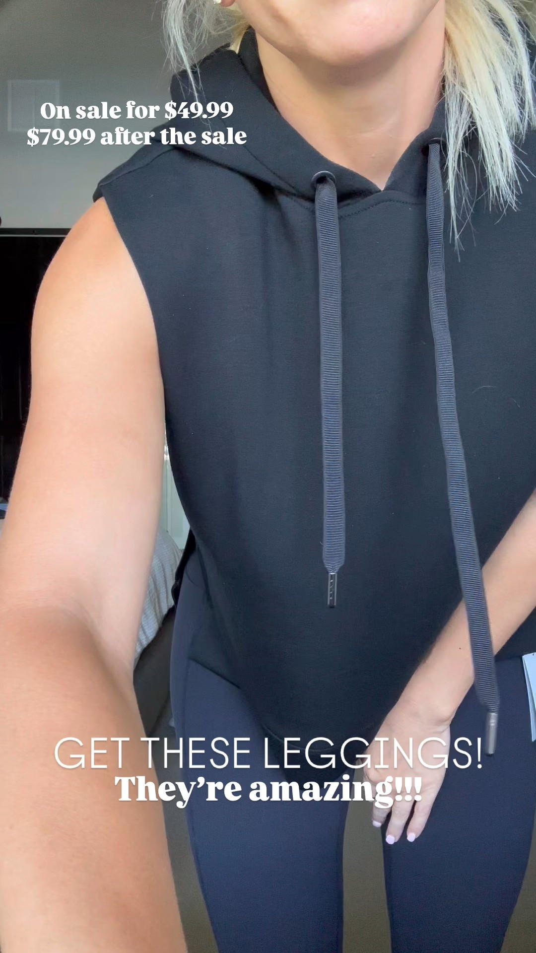 GET THESE LEGGINGS!!! Still in stock, wearing a size medium here, but I also got a size small and they’re great too. Spanx pullover is also a part of the sale, wearing a medium. 

#LTKStyleTip #LTKActive #LTKSaleAlert