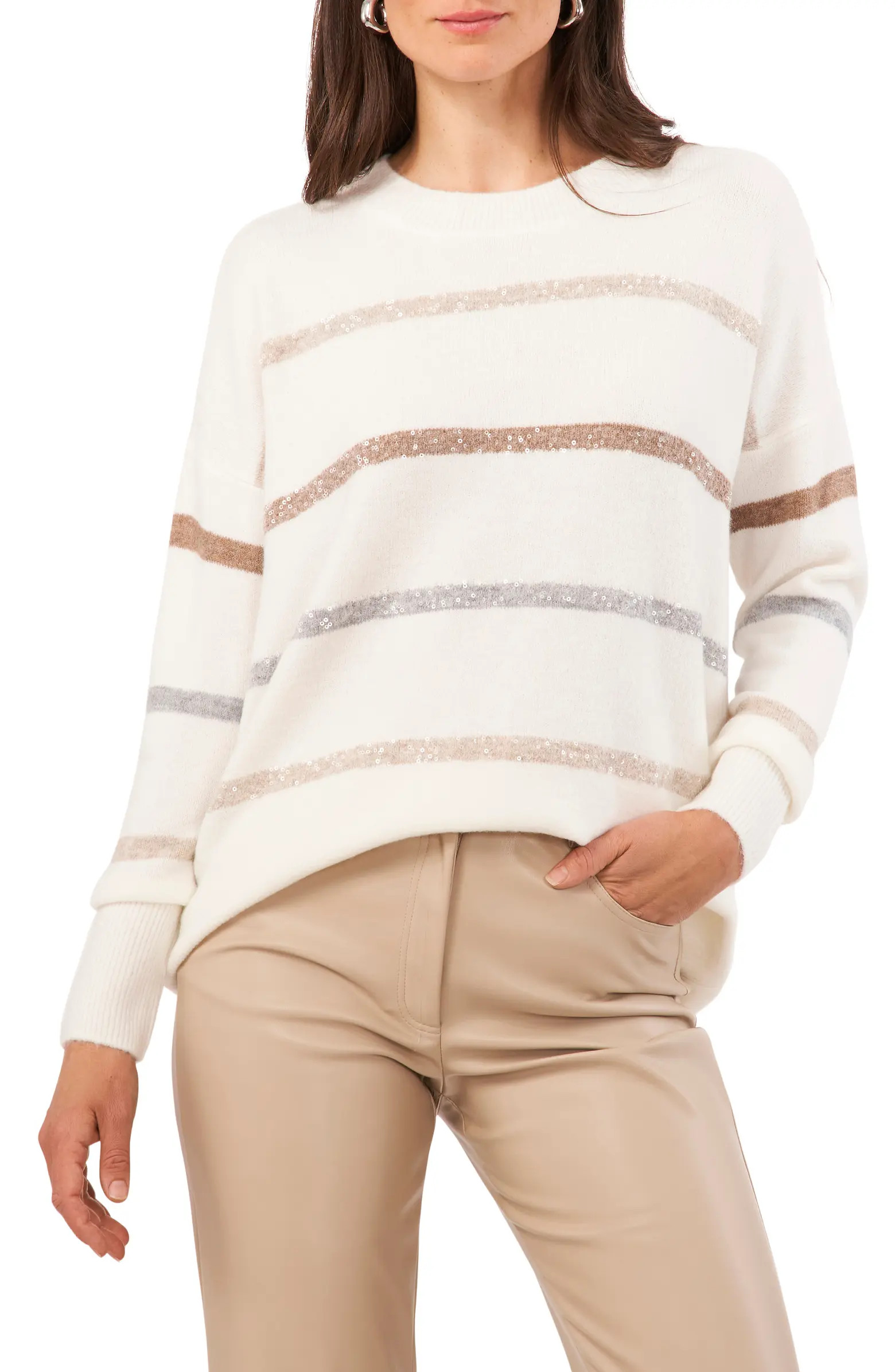 Sequin Stripe Sweater | Nordstrom
