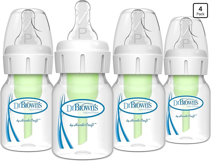 Dr. Brown's Natural Flow Anti-Colic Options+ Narrow Baby Bottle, 2 oz/60 mL, with Preemie Flow Ni... | Amazon (US)