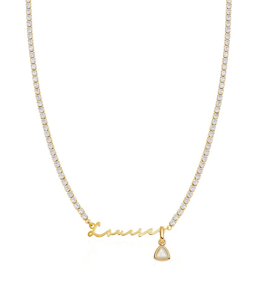 Signature Name Tennis Necklace (Gold) | Abbott Lyon