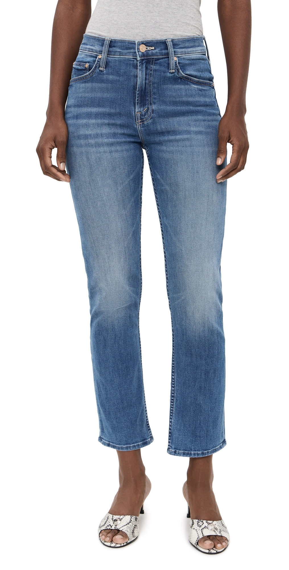 MOTHER The Mid Rise Rider Ankle Jeans Lhasa Love 27 | Shopbop