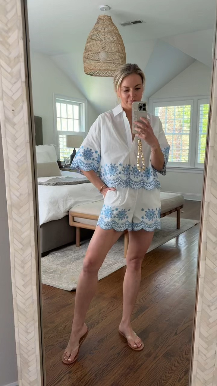 Love this set & its 25% off with code FAM25. I went tts/small in top & shorts. 

matching set, beach vacation, resort wear 